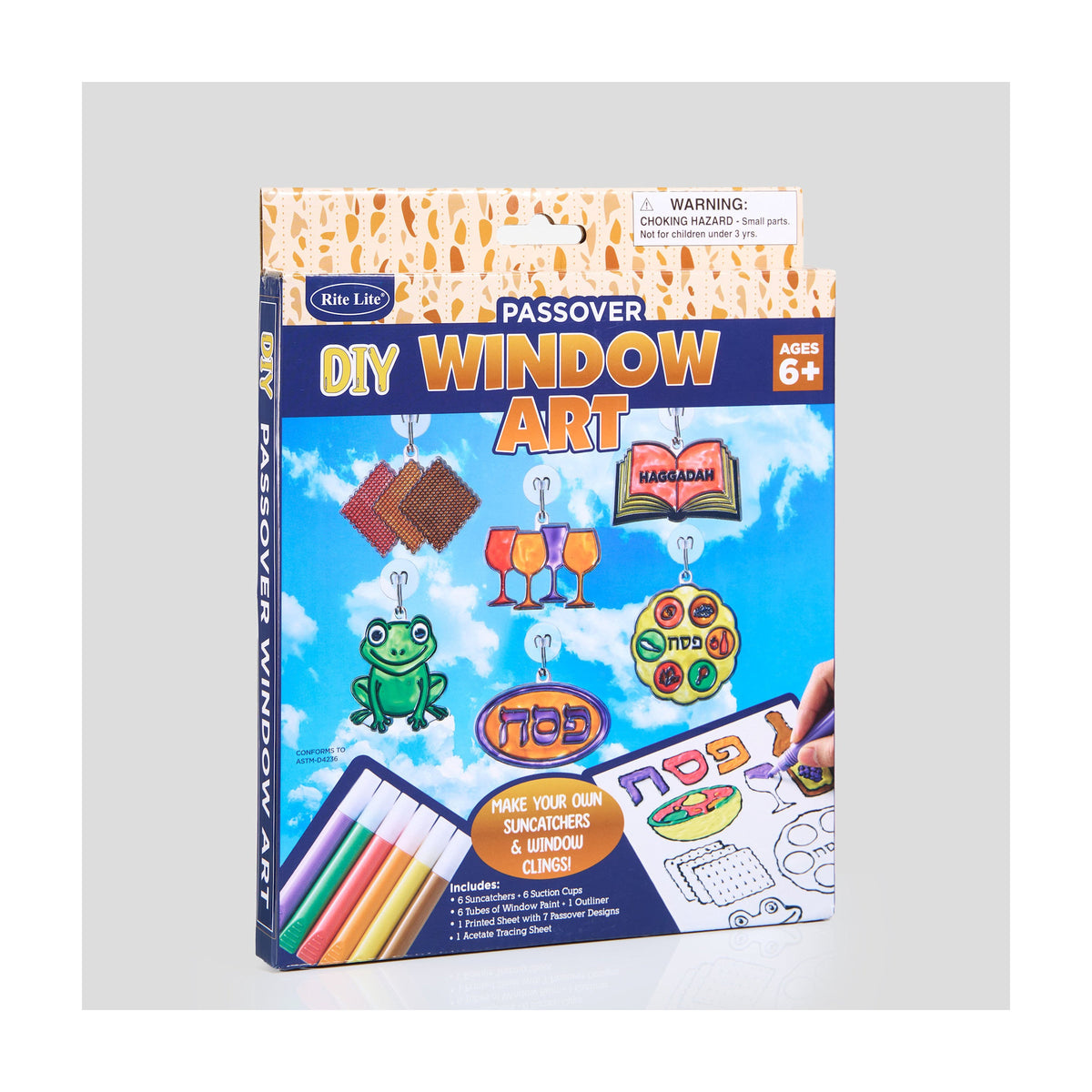 D-I-Y Passover Window Art Suncatchers, 6pcs