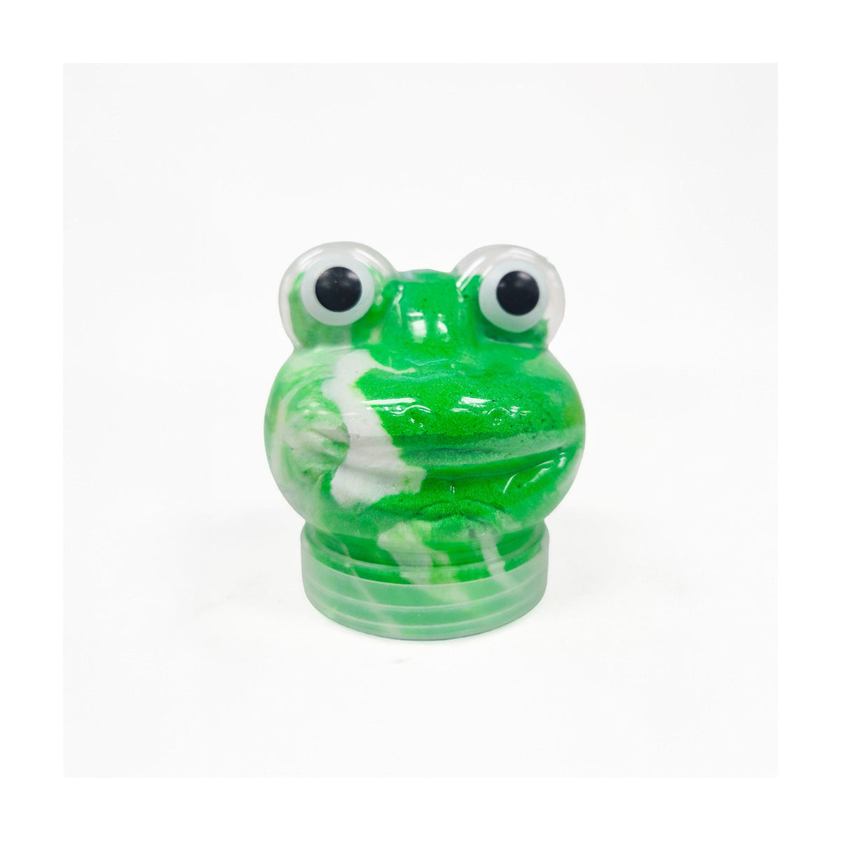 Frog Shaped Container of Passover Green & White Slime