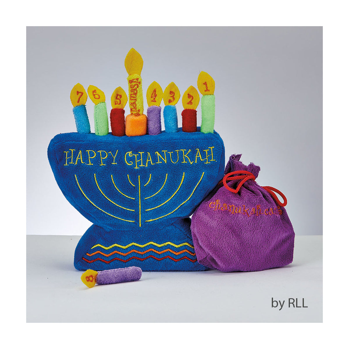 Plush Chanukah Menorah Set