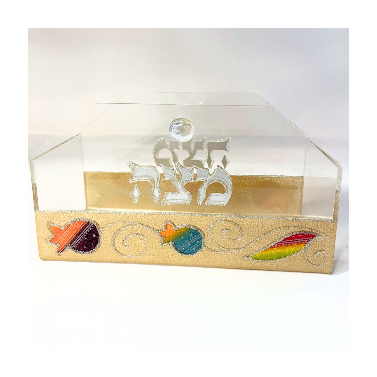 Matzah Holder, Rainbow Pomegranate