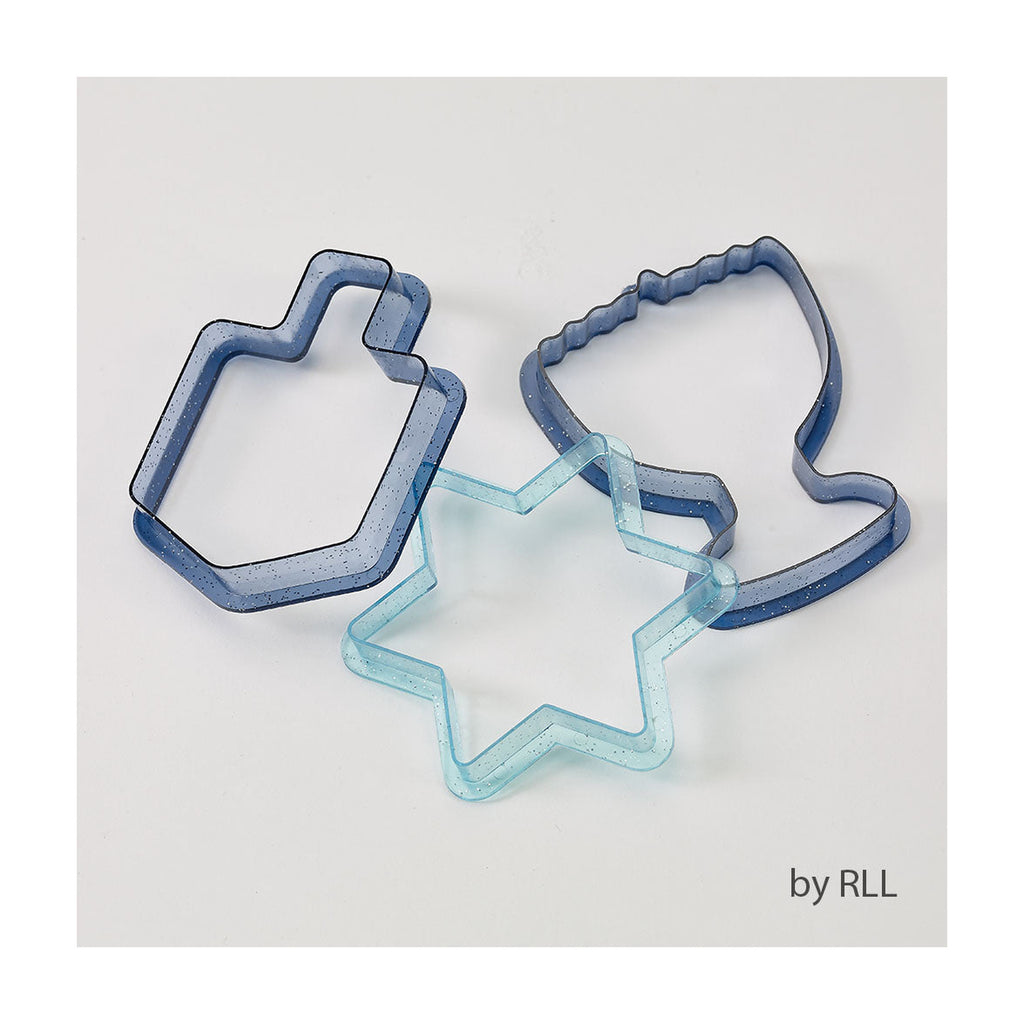 3-Pc Plastic Hanukkah Cookie Cutters