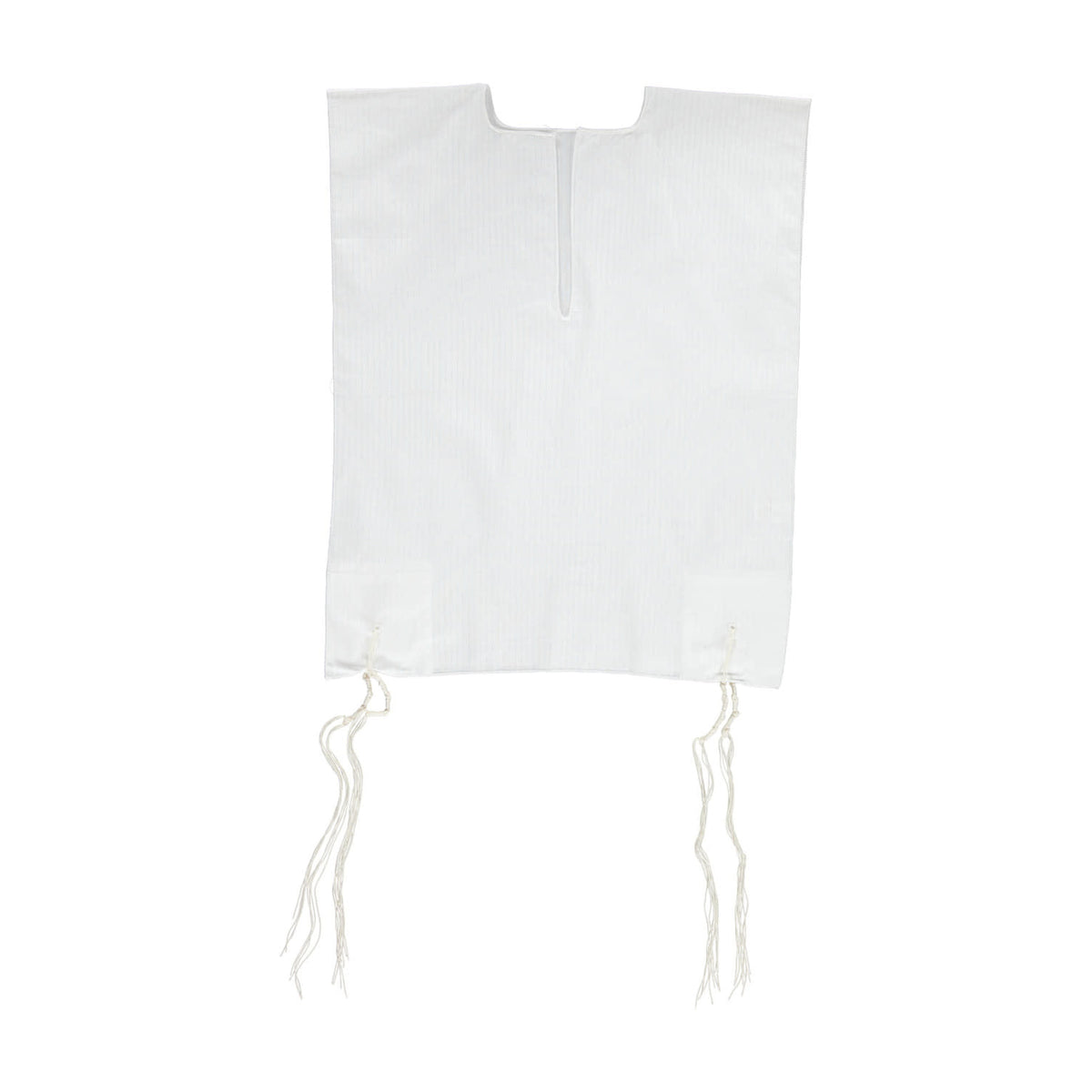 100% Cotton Tzitzit / Arbah Kanfot, Adult Size 22 in, V-Neck, Ashkenazi Meyuchad (Machine Made)