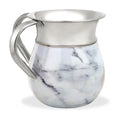 Aluminum Washing Cup with Marble White Carrara Decor