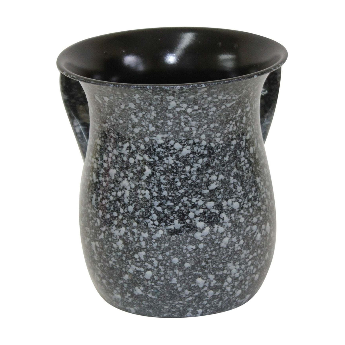 Washing Cup, Black and Grey Marble Design