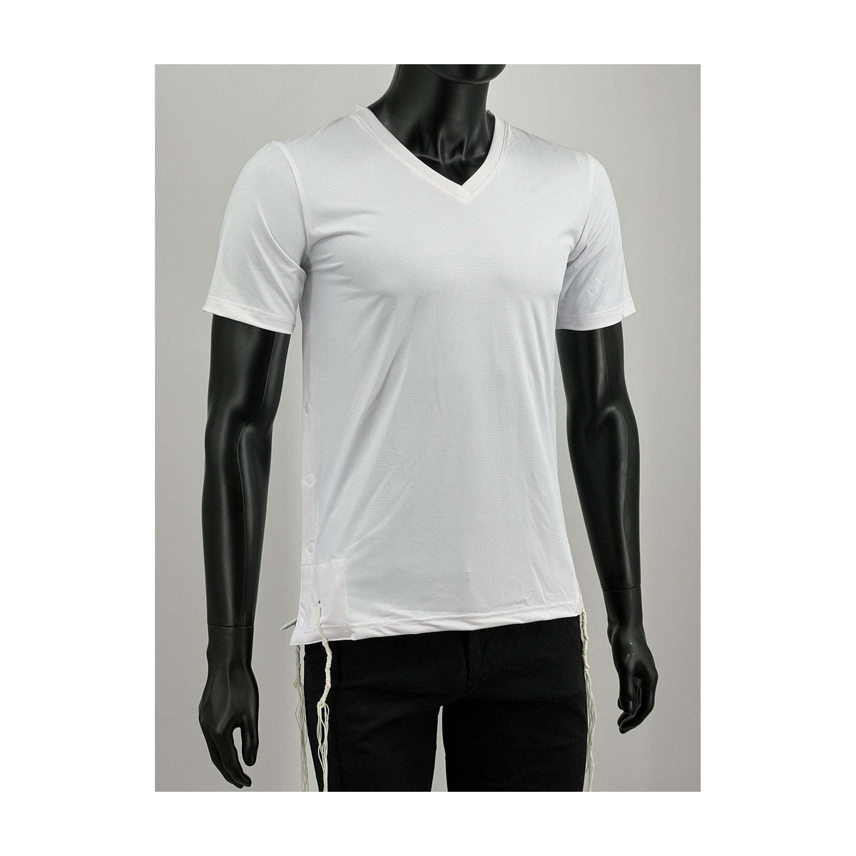 Dri-Fit Undershirt Arbah Kanfot (Tzitzit), Adult White XX-Large Chabad Machine Made Thin