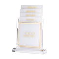 White and Gold Lucite Bencher Stand - Sephardic