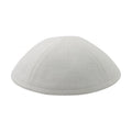 White Premium Linen Kippah, 18cm