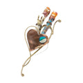 Mezuzah, Mixed Metal Heart