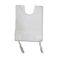 Wool Tzitzit / Arbah Kanfot, White Stripes, Round Neck 18 Ashkenazi Avodat Yad (Handmade) Thick Gauge
