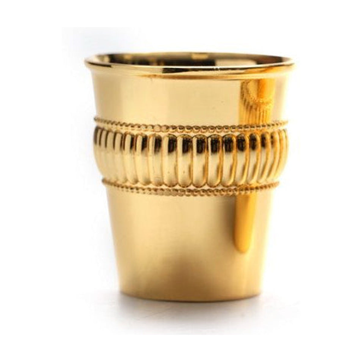 Stemless Kiddush Cup, Minimum Shiur, Gold Plated