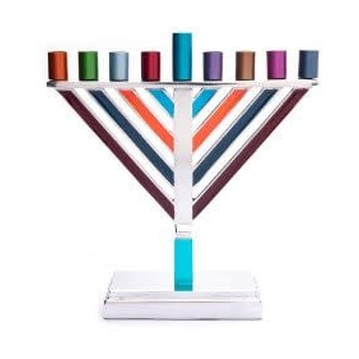 Rambam Style Menorah, Aluminum