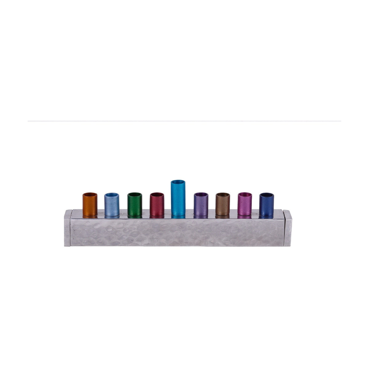 Hammered Aluminum Menorah