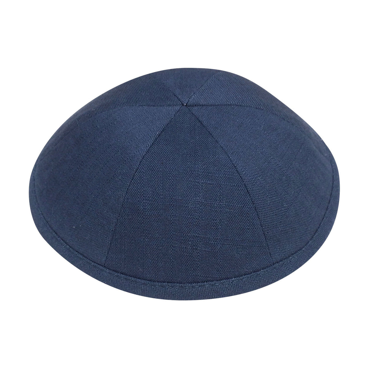 Navy Blue Linen Kippah