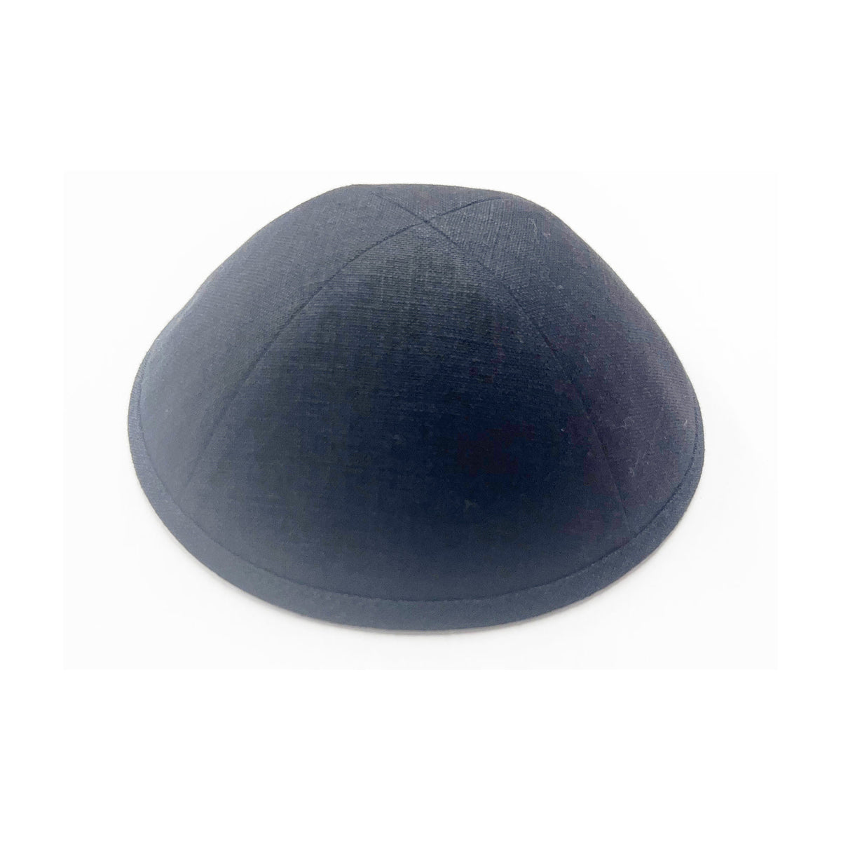 Black Linen Kippah, Size 2 - 18cm
