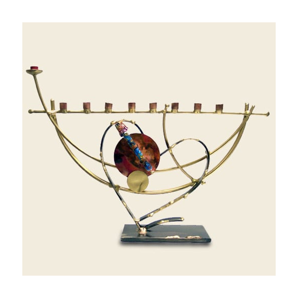 Wedding Glass Menorah, Heart