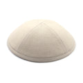 Beige Linen Kippah, 18cm