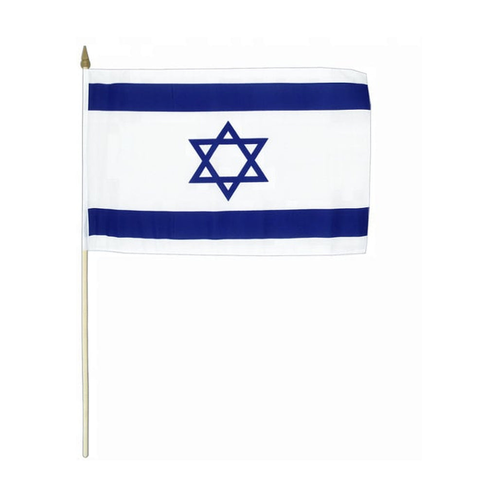 Israel Cloth Flag on Stick, 4''x6''
