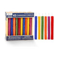 Chanukah Candles, Hand-Rolled Multicolour Beeswax