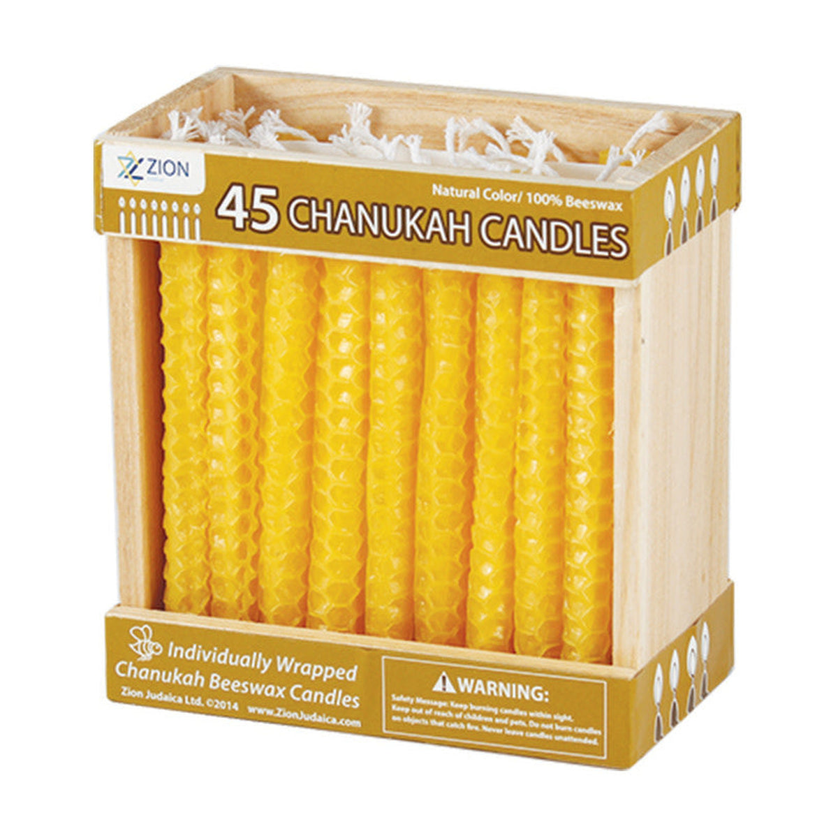 Cream White Honeycomb Beeswax Hanukkah Candles