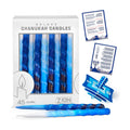 Deluxe Chanukah Candles, Blue Shades