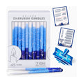 Deluxe Chanukah Candles, Blue Shades